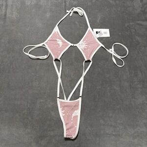 Festival Rave Celestial Print String Micro Slingshot Thong Bikini S/M